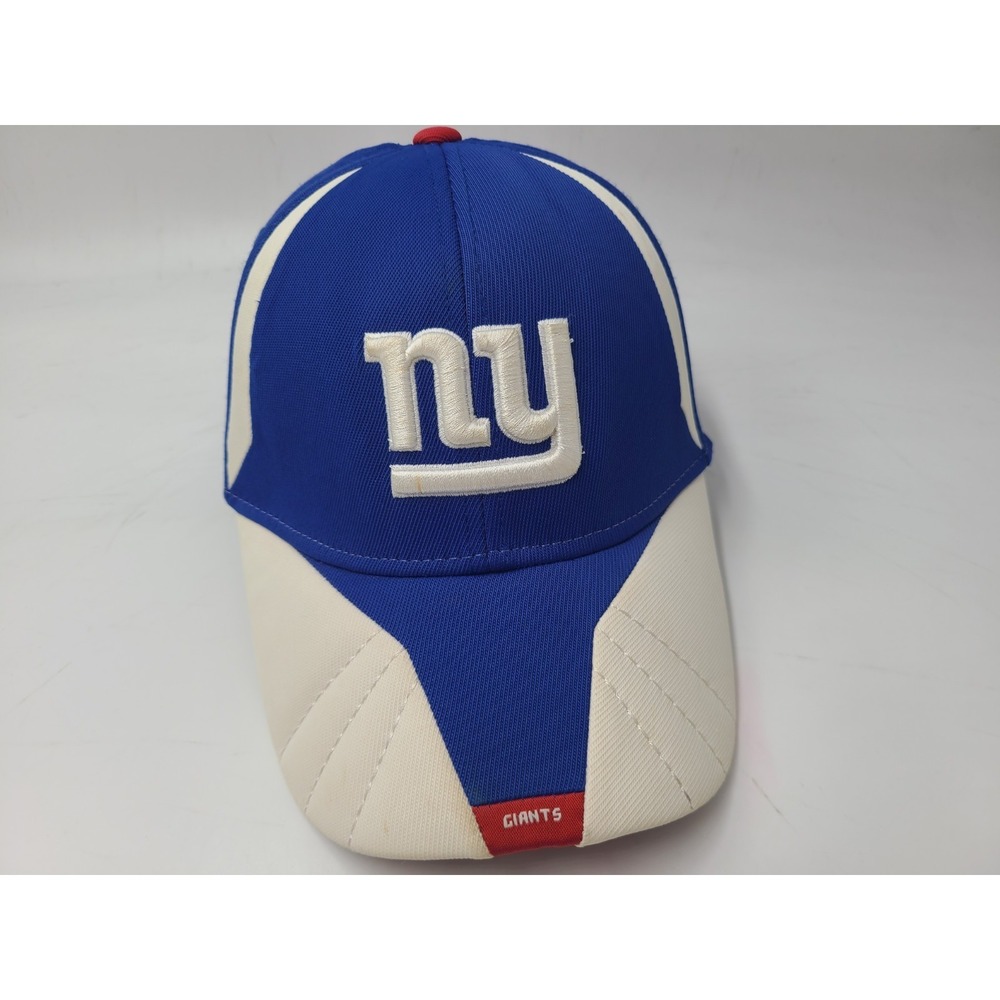 New York Giants Reebok Flex Fitted M-L Hat Cap Nylon Blend Men NFL Football Blue